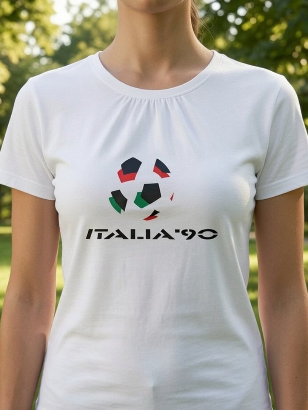 Vintage FIFA World Cup Soccer Tee Y2K Football WOMANS ITALIA ITALY 90 S